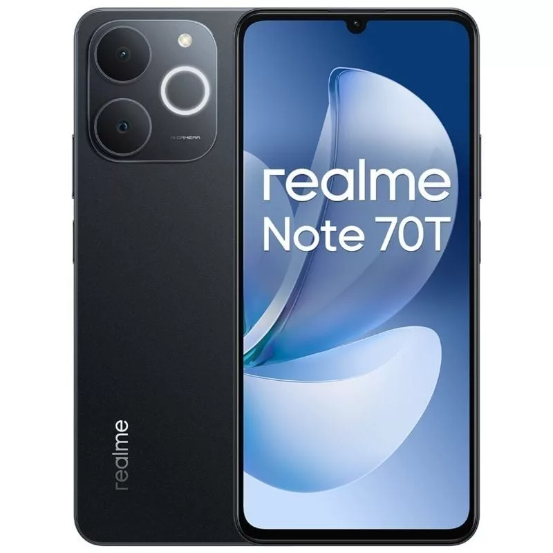 Smartphone Realme Note 70T 4GB/ 256GB/ 6.74’/ Negro Obsidiana