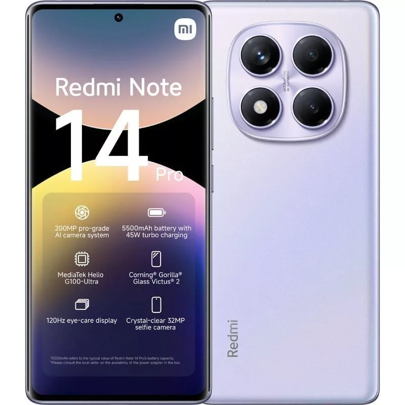 Smartphone Xiaomi Redmi Note 14 Pro 8GB/ 256GB/ 6.67’/ Purpura